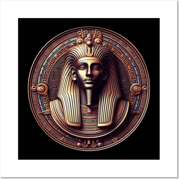 Pharaoh medallion Wall Art by Carlos M.R. Alves